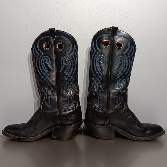 Bowman's Wilson Boot Co. Handmade Custom Leather Cowboy Boots (Men's Size 9) - Picture 4 of 8
